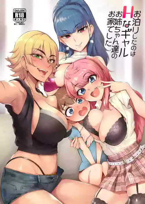 お泊りしたのはHなギャルお姉ちゃん达のお家でした 封面 - HaSM.cc