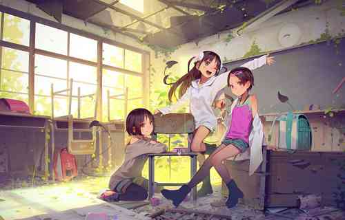 淫魔少女３人におちんちん游ばれる本图